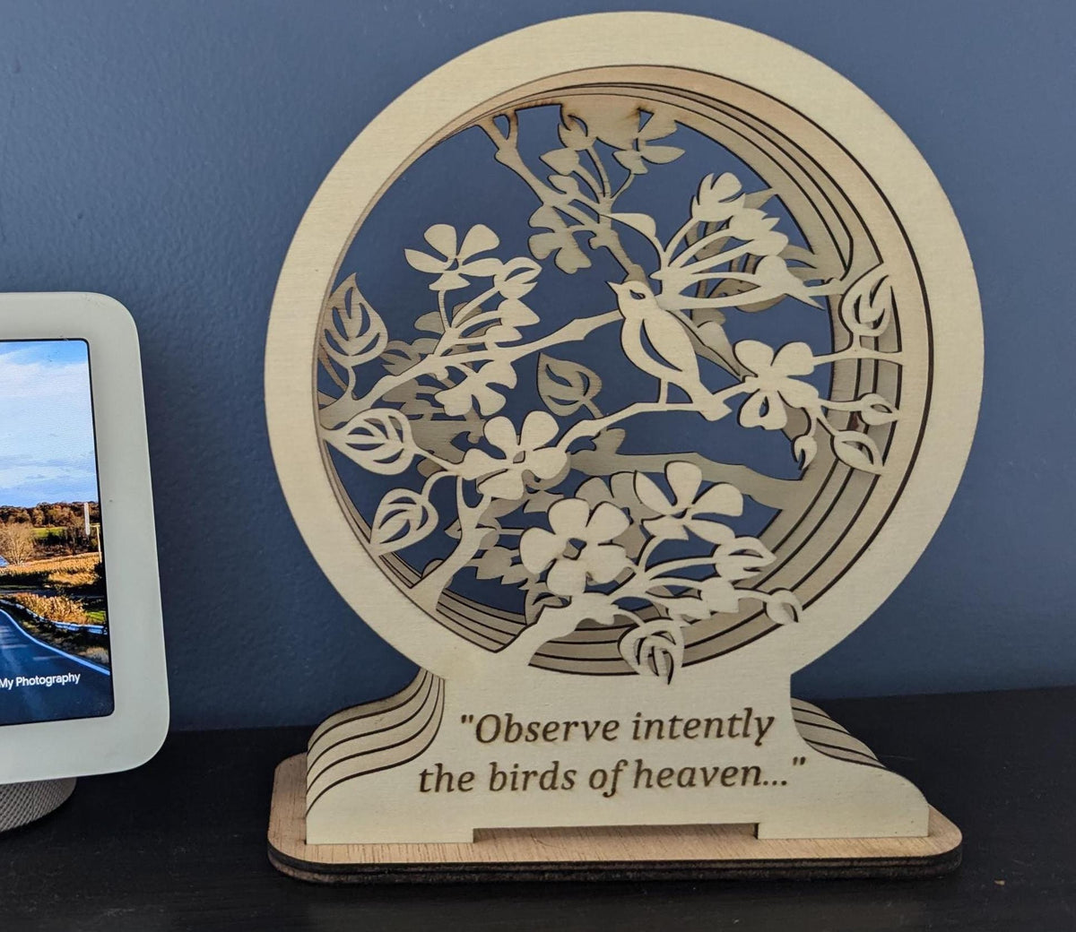 Birds of Heaven 3D Layered Art Decoration w/ stand and DIY paints