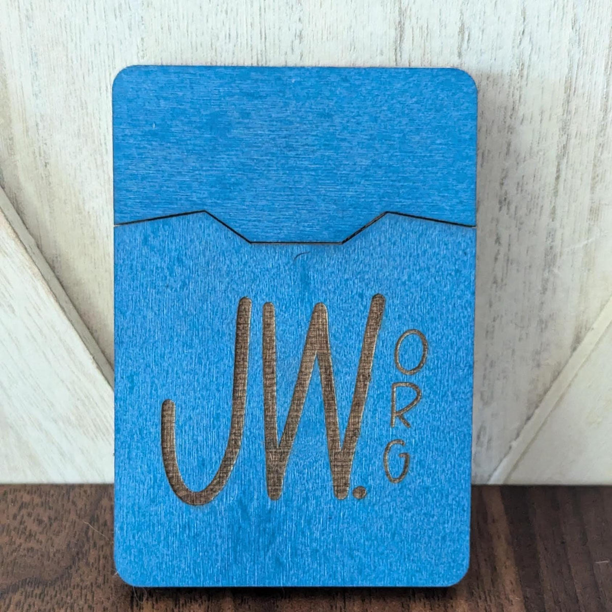 JW.ORG Contact Card Holder | All-Hardwood, 8 Colors, Natural Wood, Personalized