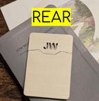 JW.ORG Contact Card Holder | All-Hardwood, 8 Colors, Natural Wood, Personalized