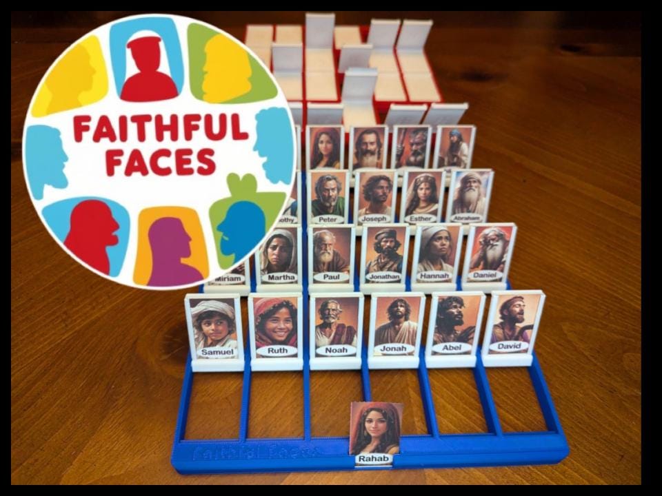 JW Bible Character Guessing Game, Faithful Faces, Theocratic Family Worship or Game Night Activity