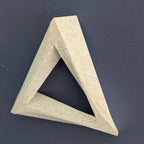 Penrose Triangle Wall Art: raised Geometric Optical Illusion Sculpture, shown in listing image 4 with additional visible details or options.