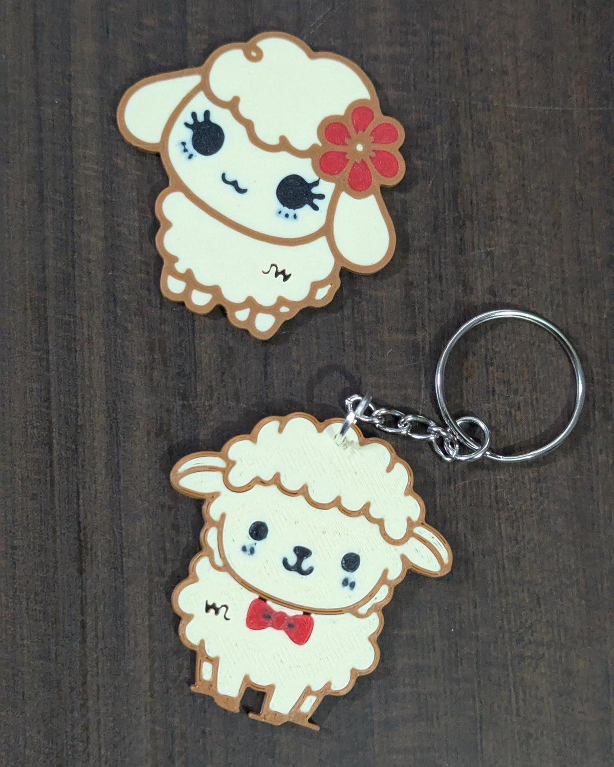 Full Color JW Sheep Pin, Durable Theocratic Gift, Magnet or Keychain for Pioneer and SKE School, shown in the main close-up listing view with its overall design visible.