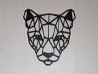 Geometric Panther Wall Art: 1/2" thick relief art, multiple colors, ready to hang, shown in an additional close-up listing view with visible shape and details.