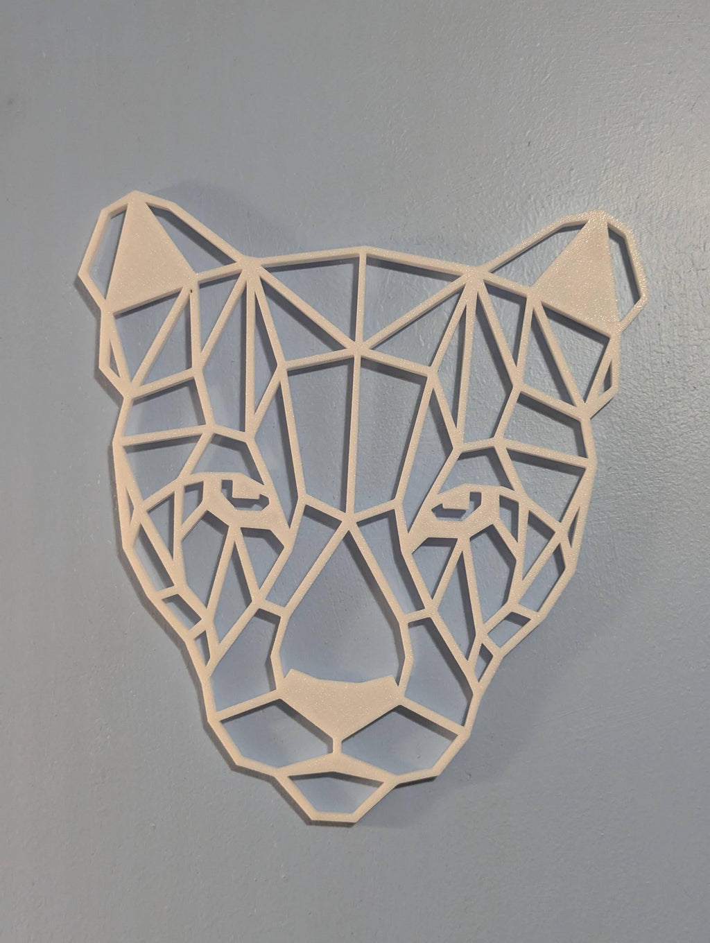 Geometric Panther Wall Art: 1/2" thick relief art, multiple colors, ready to hang, shown in another listing view highlighting visible design details.