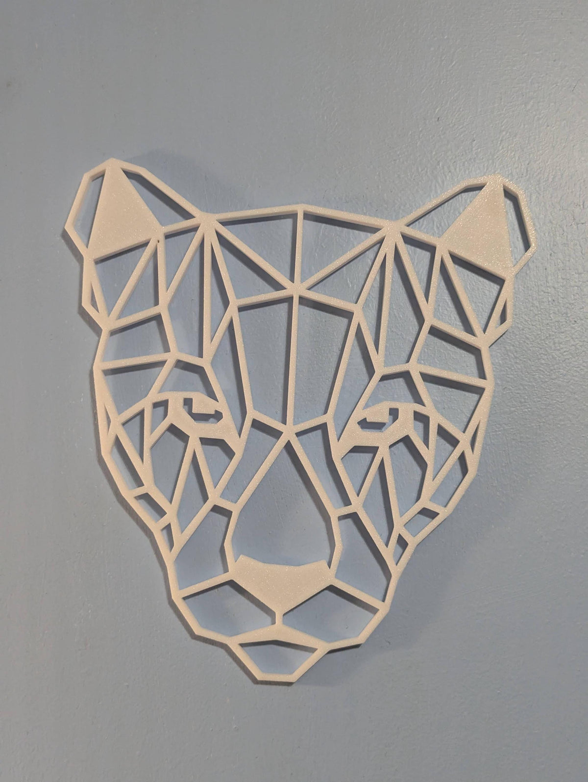 Geometric Panther Wall Art: 1/2" thick relief art, multiple colors, ready to hang, shown in another listing view highlighting visible design details.