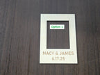 Personalized Mini Photo Frame Magnet: Custom Engraved Baltic Birch Wedding Favor
