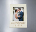 Personalized Mini Photo Frame Magnet: Custom Engraved Baltic Birch Wedding Favor