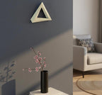 Penrose Triangle Wall Art: raised Geometric Optical Illusion Sculpture, shown in an additional close-up listing view with visible shape and details.