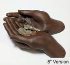 Cupped Hands Catchall Bowl - Artistic Entryway Key Holder, Modern Hand Sculpture & Jewelry Dish, shown in another listing view highlighting visible design details.