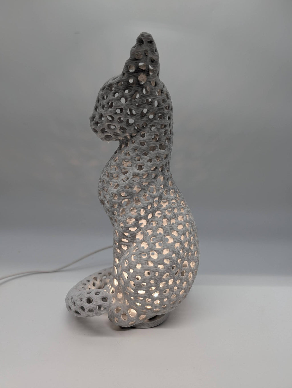 Boho Cat Accent Lamp, many colors available, Geometric Nursery Night Light, Geometric Pet Statue, Gift for Cat, shown in listing image 5 with additional visible details or options.