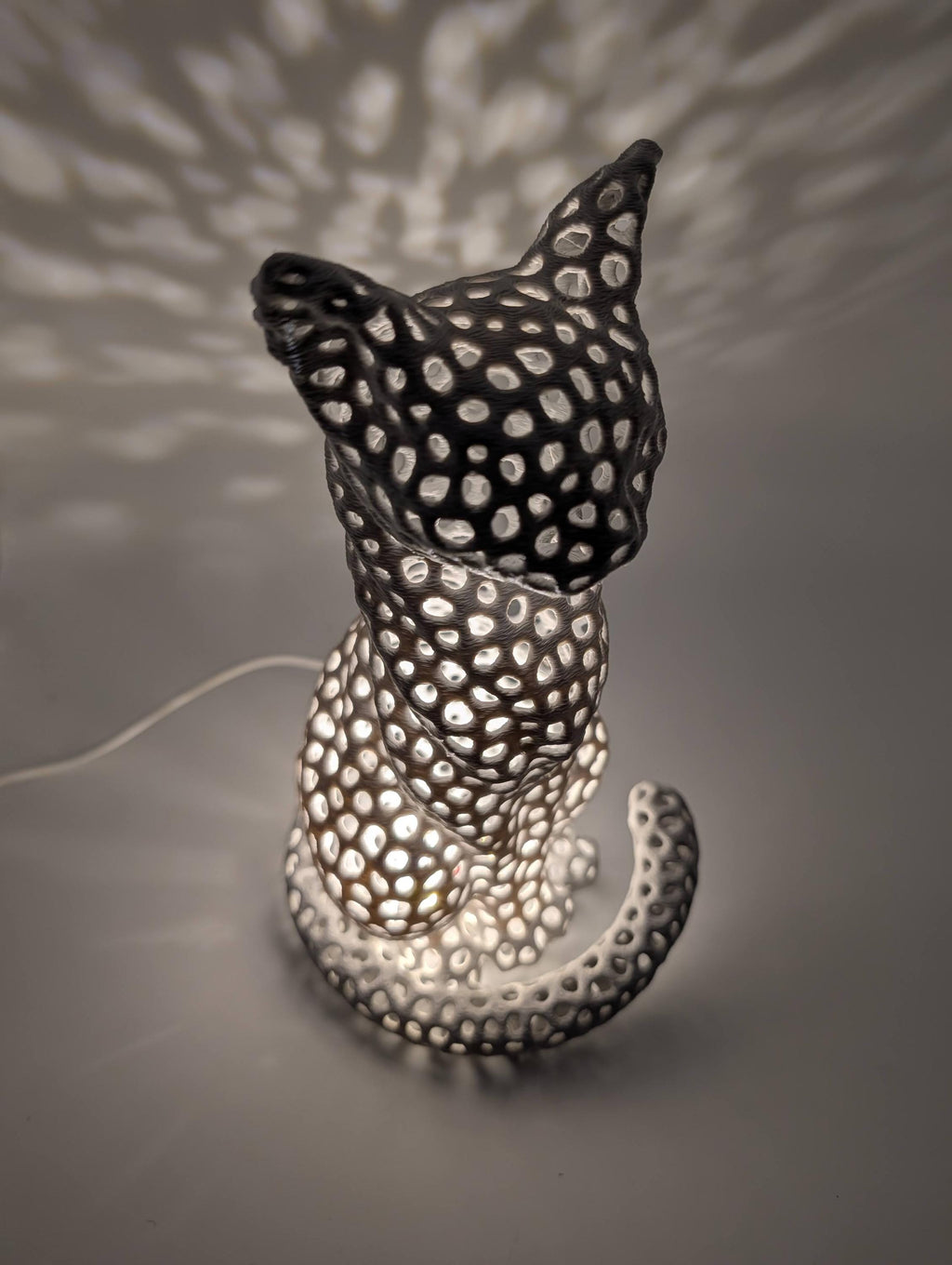 Boho Cat Accent Lamp, many colors available, Geometric Nursery Night Light, Geometric Pet Statue, Gift for Cat, shown in listing image 7 with additional visible details or options.