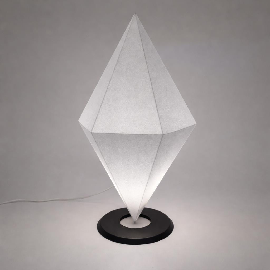The Floating Diamond: An Ethereal Modern Prism Lamp, Multiple Colors