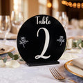Elegant Arch Rose Table Numbers, Minimalist Botanical Event Decor, shown in the main close-up listing view with its overall design visible.