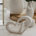 Infinity Heart Table Numbers, Modern Wedding Reception Centerpiece, Minimalist Event Signage, shown in the main close-up listing view with its overall design visible.