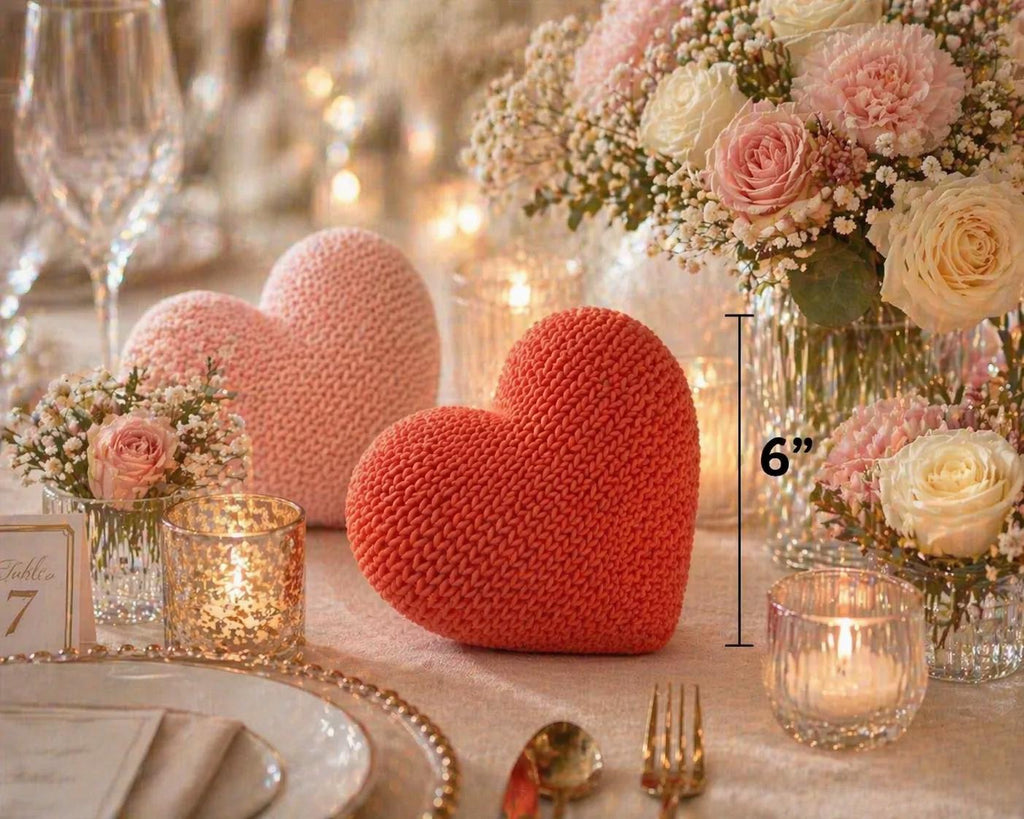 Textured Heart Centerpiece Decor – 3", 6", 9" Sizes – Modern Wedding Table Accent, shown in another listing view highlighting visible design details.