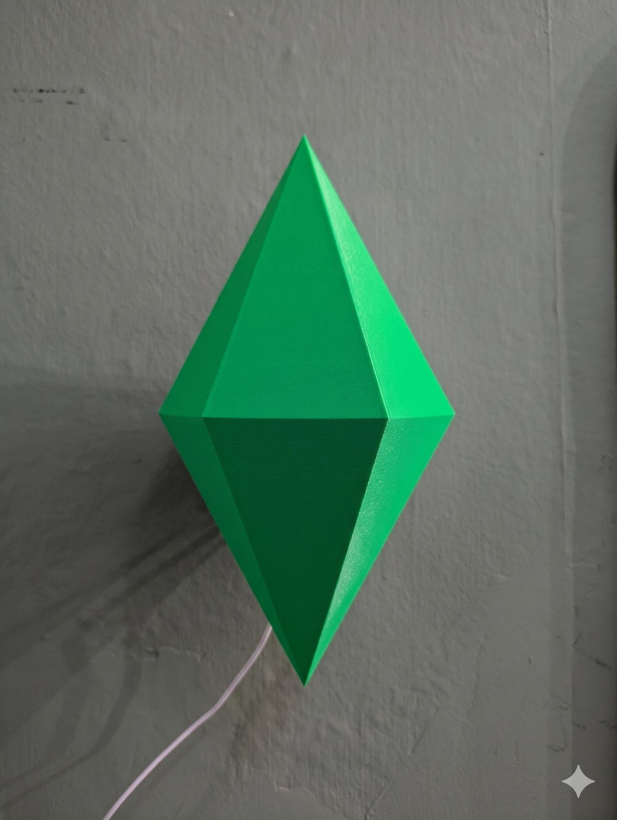 Plumbob Wall Light, Multiple Colors, USB powered, Gamer Room Decor, Sims Fan Gift, Geometric Sconce, shown in an additional close-up listing view with visible shape and details.