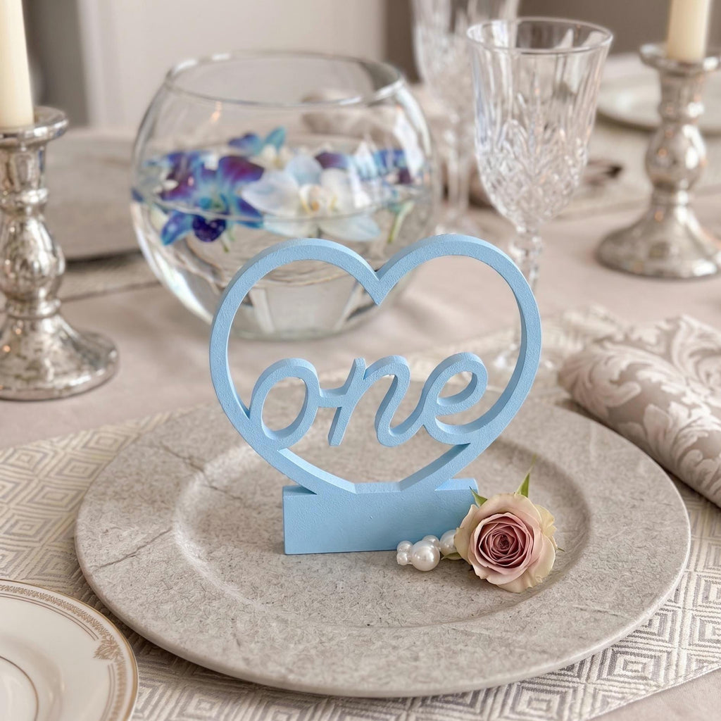 Heart Script Custom Table Numbers, shown in the main close-up listing view with its overall design visible.
