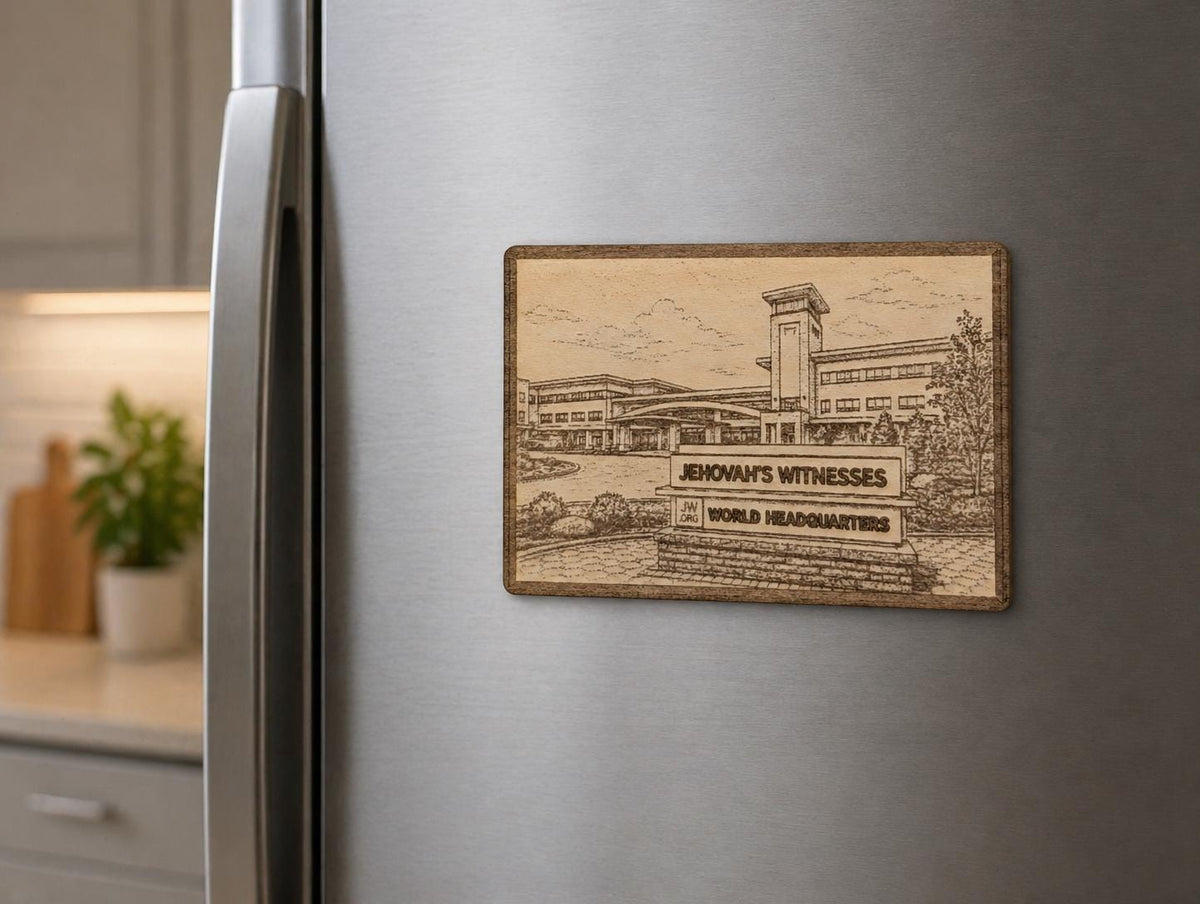 Warwick Branch of Jehovah's Witnesses Magnet\Plaque, Bethel Souvenir, shown in the main close-up listing view with its overall design visible.