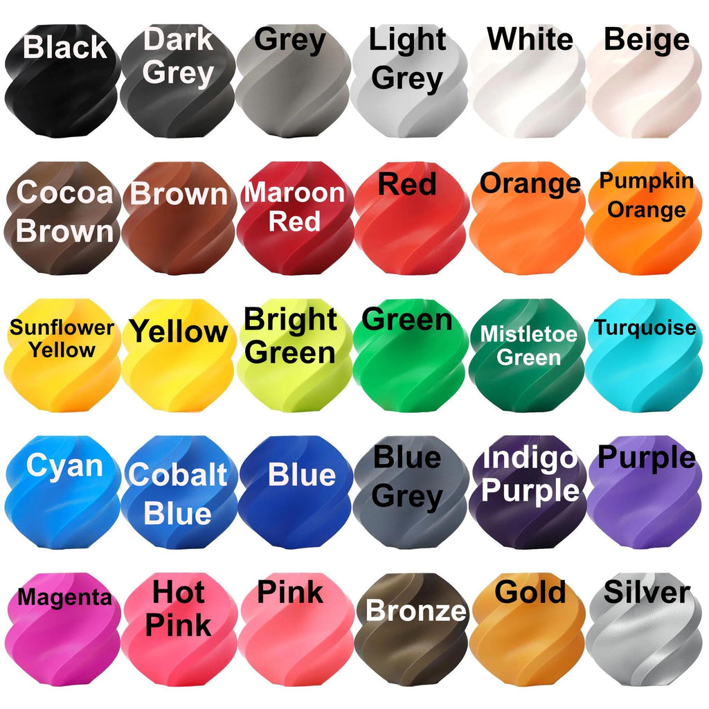 Available color chart for the bathroom organizer