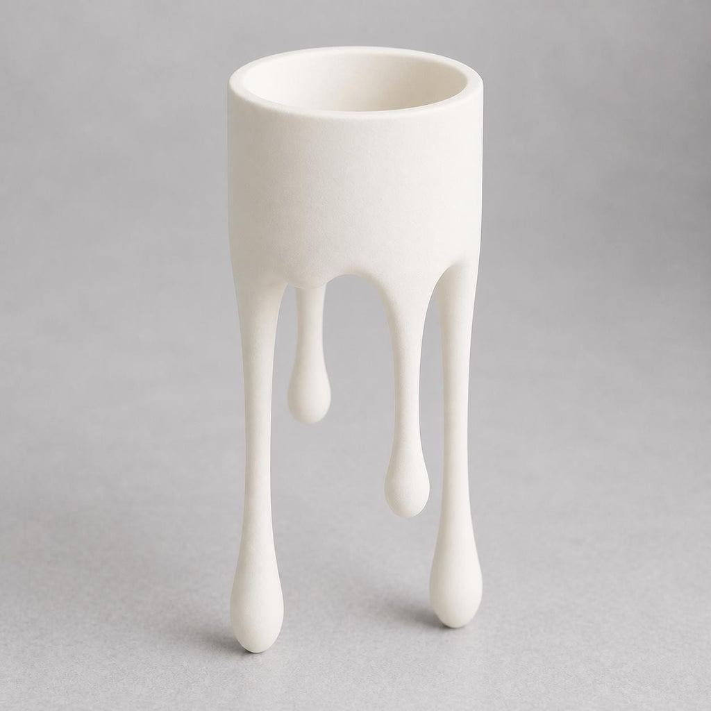 Bone White HoverDrip nightlight accent showing the recessed LED tealight opening