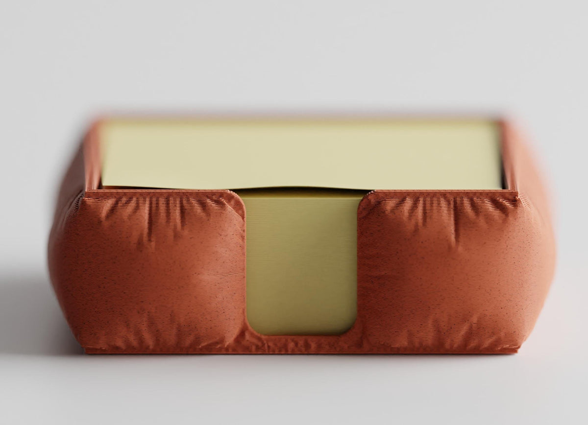 GatherPad sticky note holder in Terracotta on a plain neutral background