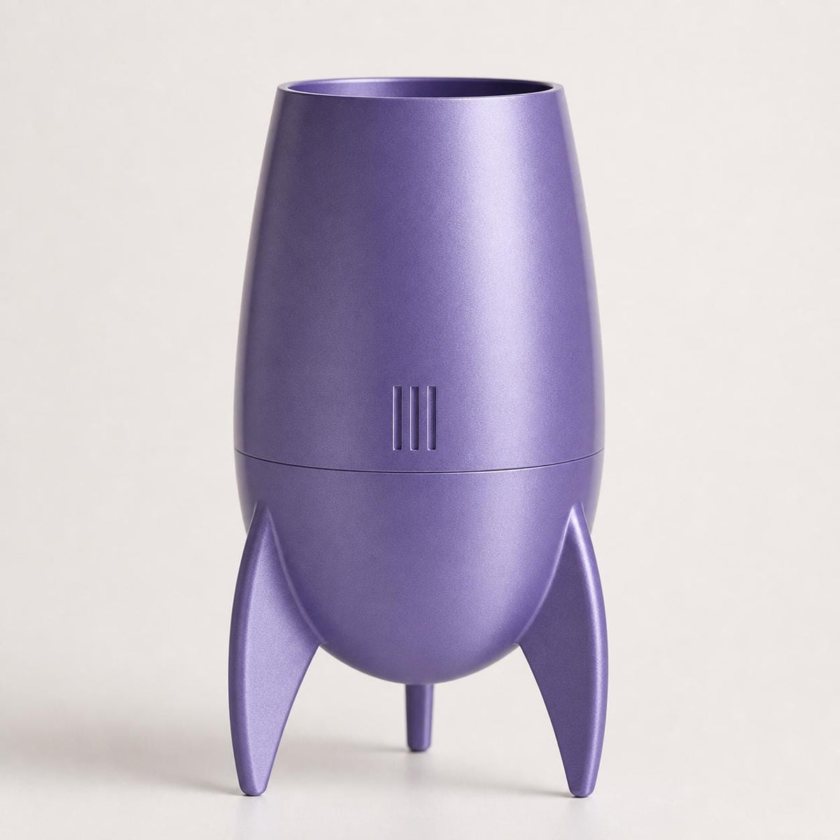 Close-up front view of the NovaPod capsule planter in Silk Purple
