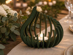 Mistletoe Green FlareNest holder at a botanical garden wedding reception
