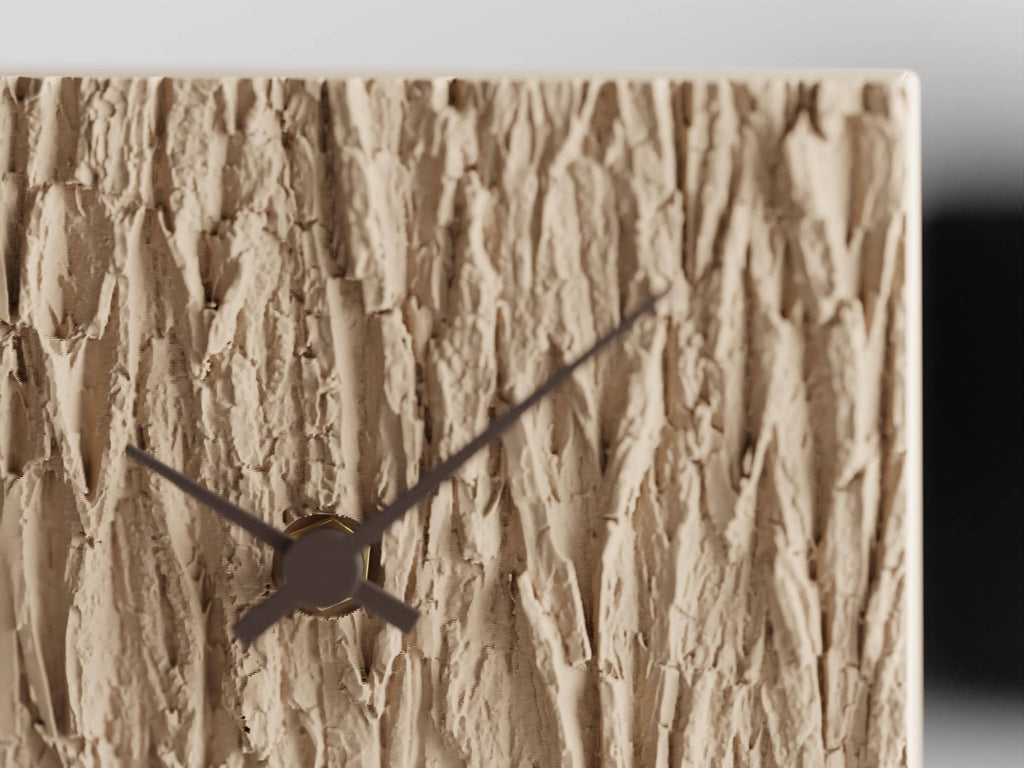 Detail view of Barkhaven's Desert Tan body and Dark Chocolate clock hands