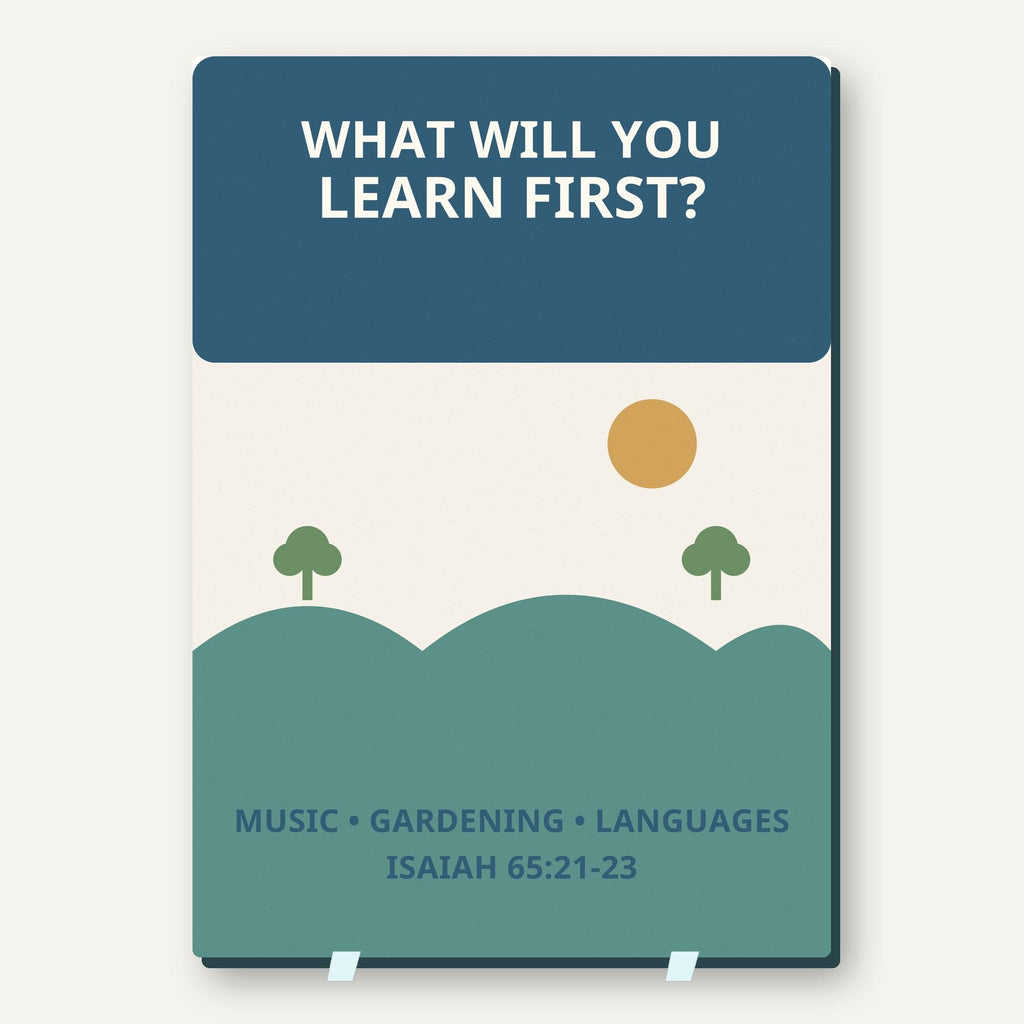 Learn Forever Hobby Guide flyer plaque shown close up from the front with its original Paradise-themed design.