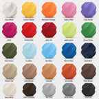 Grid of 25 labeled matte color options from Ivory White through Charcoal