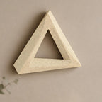 EndlessCorner Illusion Sculpture in charcoal mounted close-up on a modern home-office wall from its primary viewing angle.