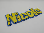 Cartoon "Sponge" Style Name Sign for Kids Room Door Wall Decor, shown in listing image 5 with additional visible details or options.