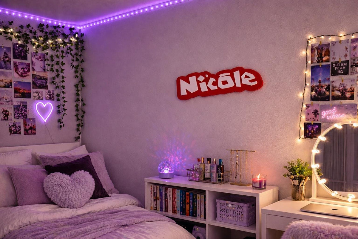 Custom Roblox Name Sign – Bold Layered Kids Room Wall Decor, shown in an additional close-up listing view with visible shape and details.